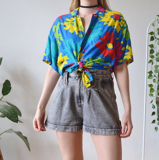 Vintage Floral Shirt S