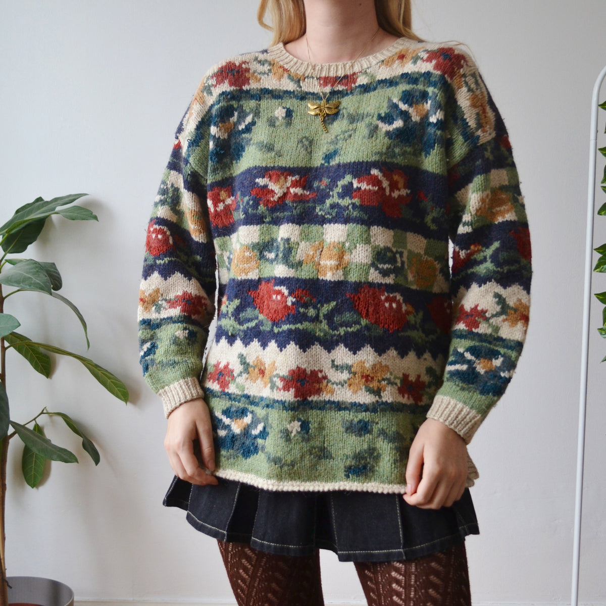 Vintage Floral Jumper L