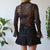 Vintage Floral Mesh Blouse M