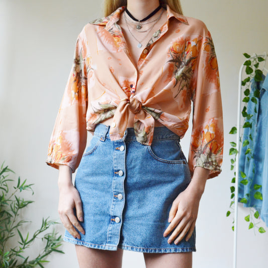Abstract floral shirt M