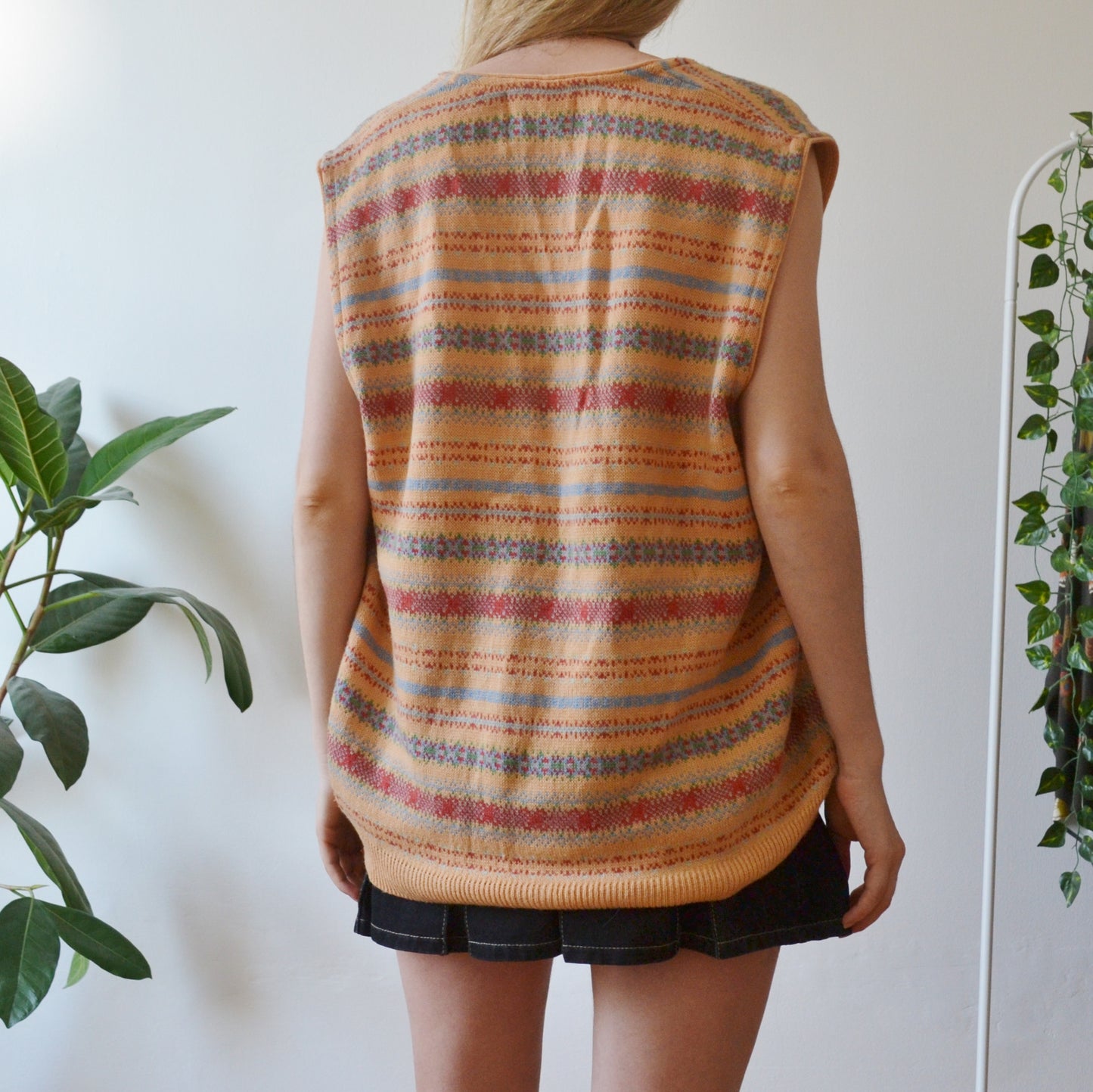Vintage Pastel Sweater Vest L