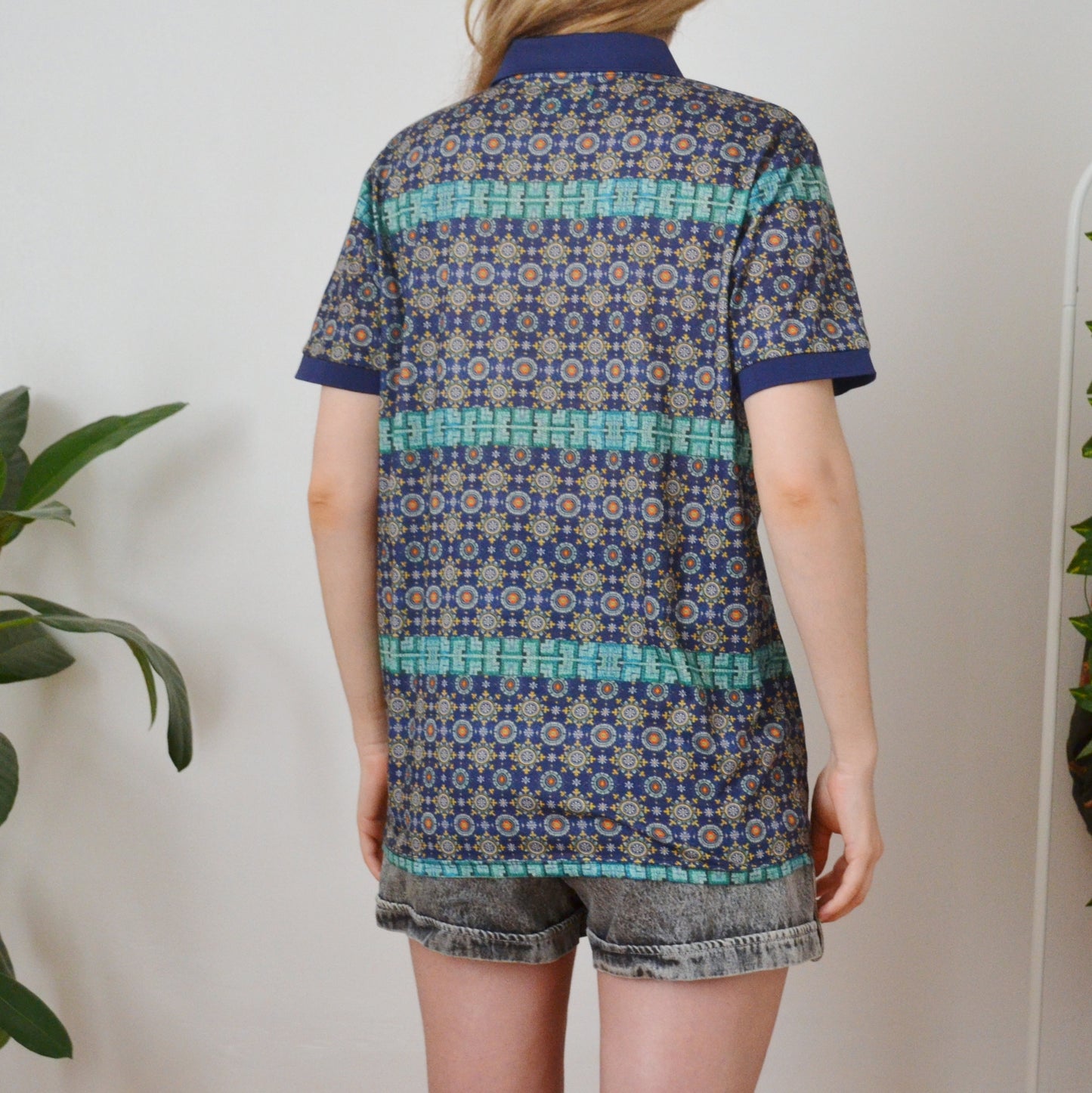 Vintage Retro Polo Top M