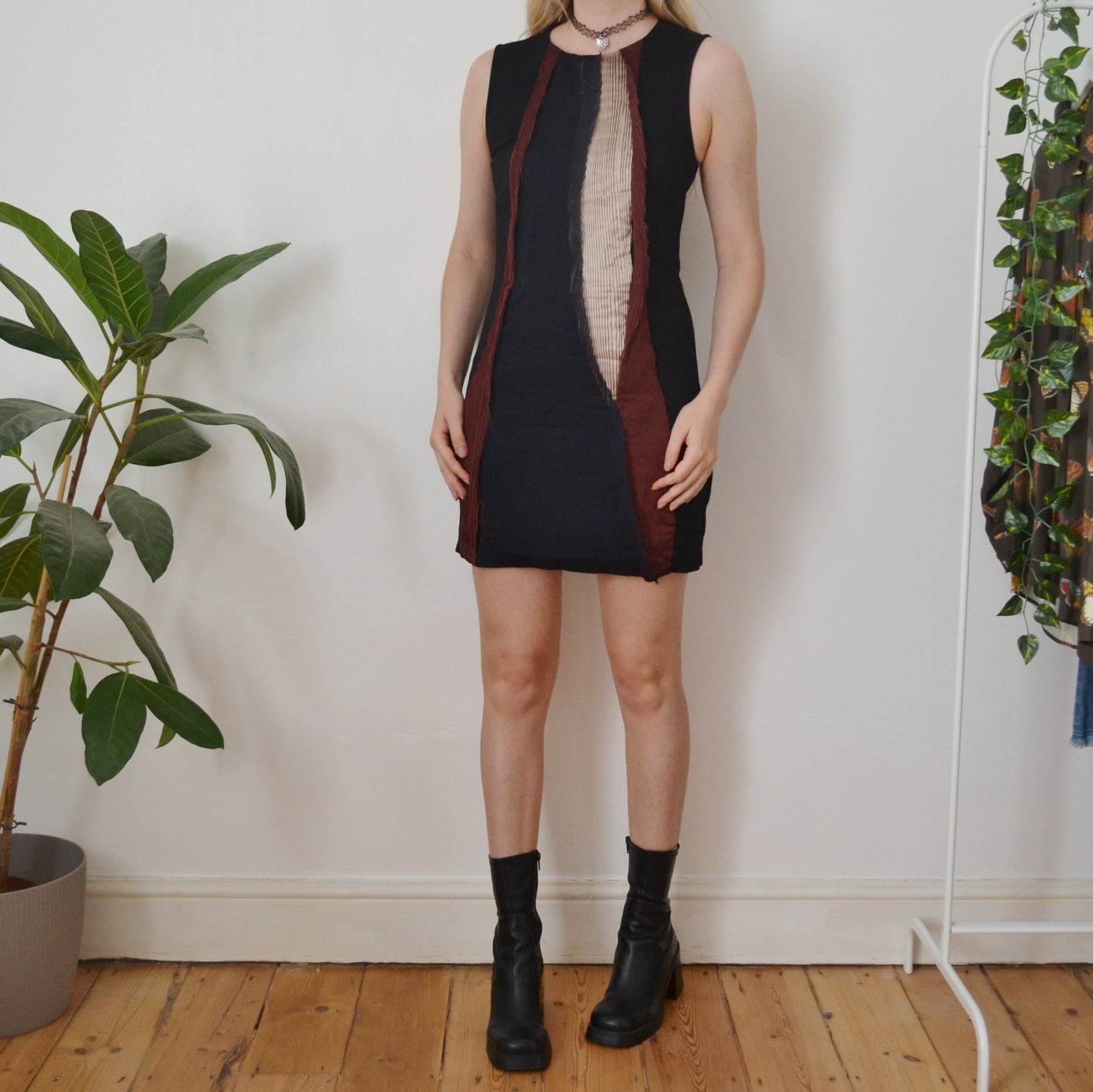Vintage Textured Shift Dress S