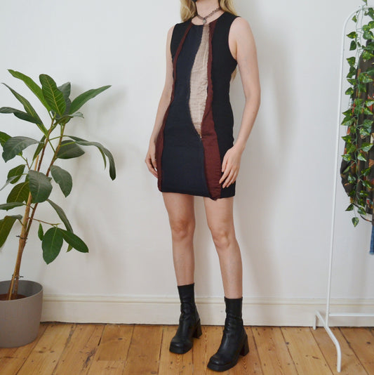Vintage Textured Shift Dress S