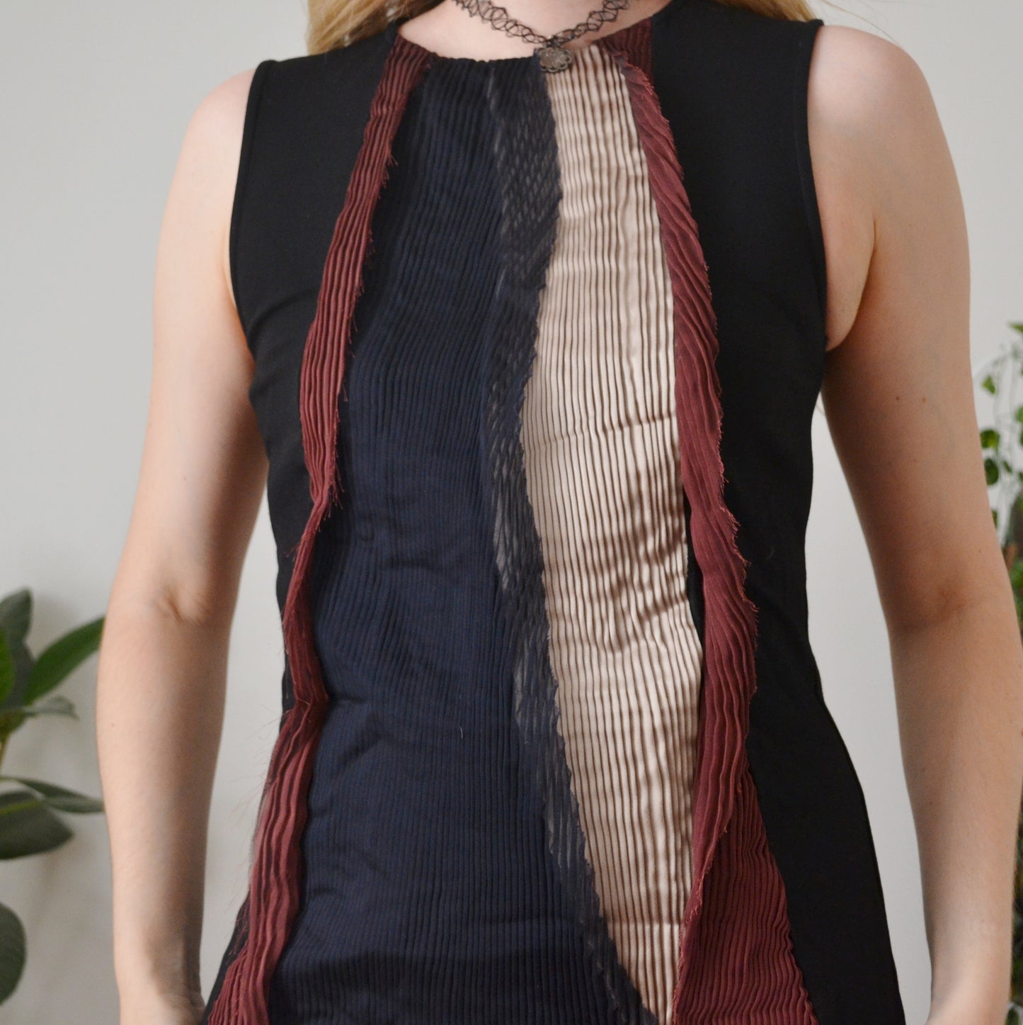 Vintage Textured Shift Dress S