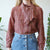 Plaid blouse S