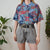 Vintage Patchwork Polo Top L