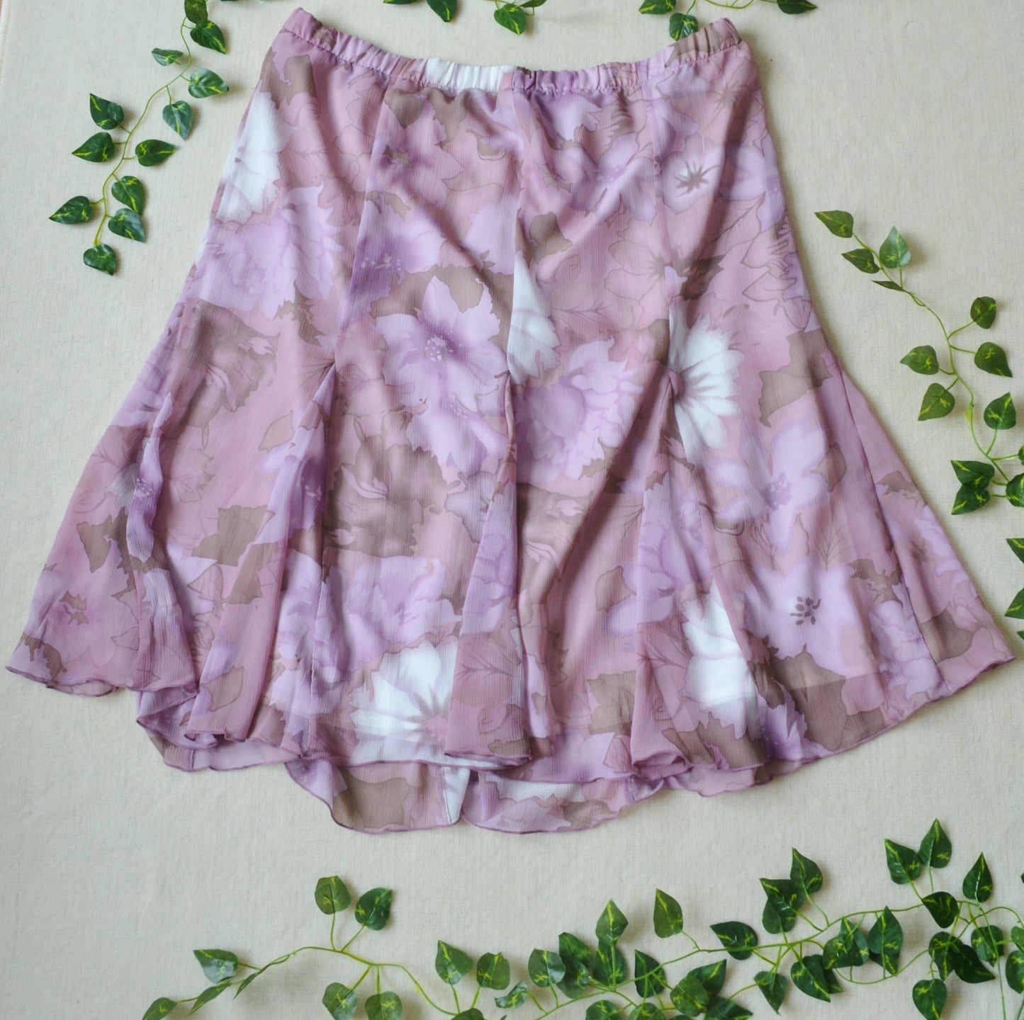 Lilac floral skirt uk 26