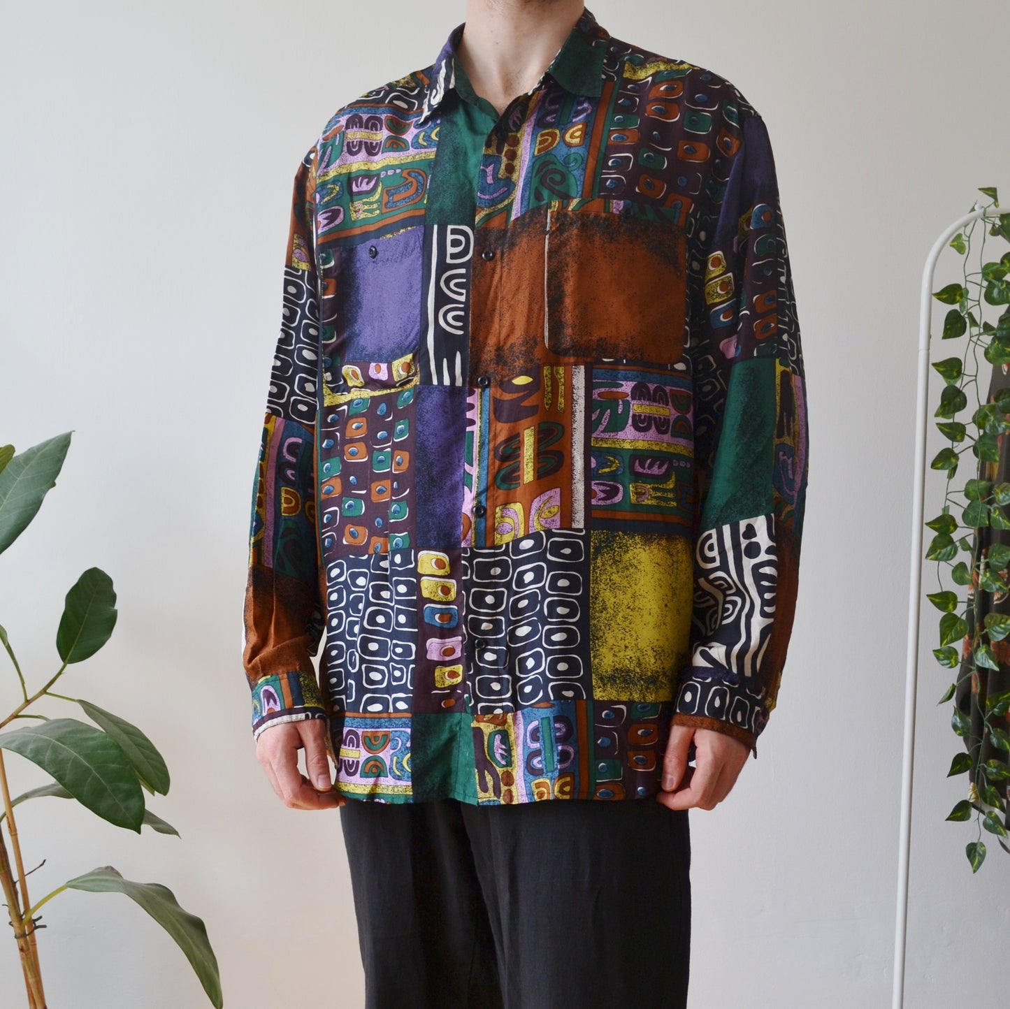 Vintage Silk Shirt XL