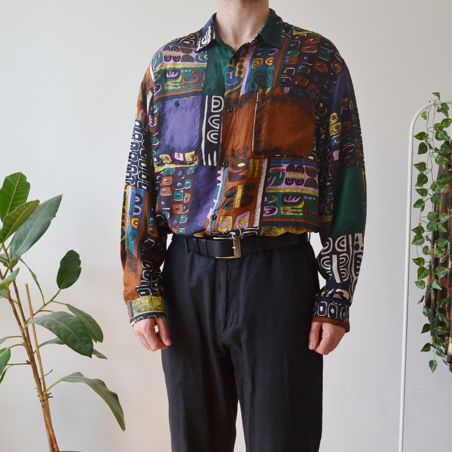 Vintage Silk Shirt XL