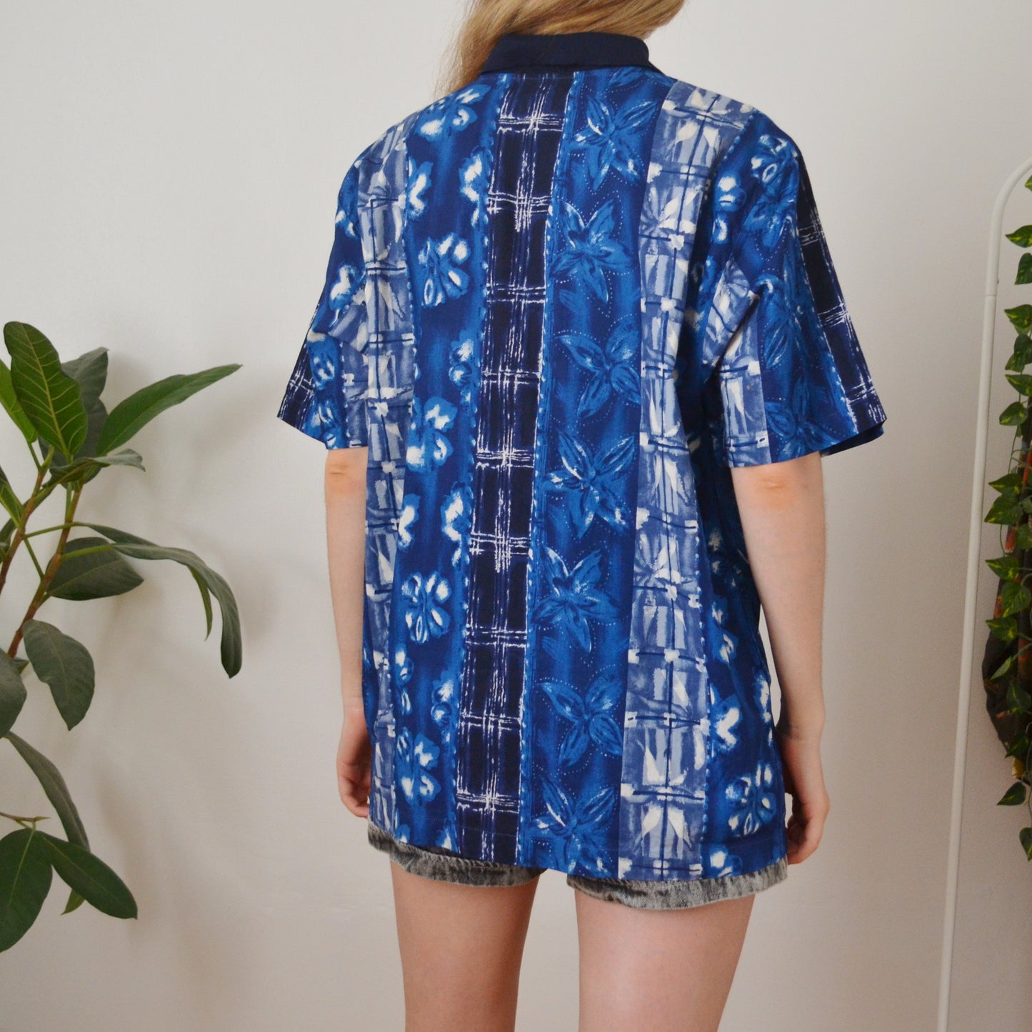 Vintage Blue Polo Top L