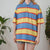 Vintage Stripe Polo Top 2XL
