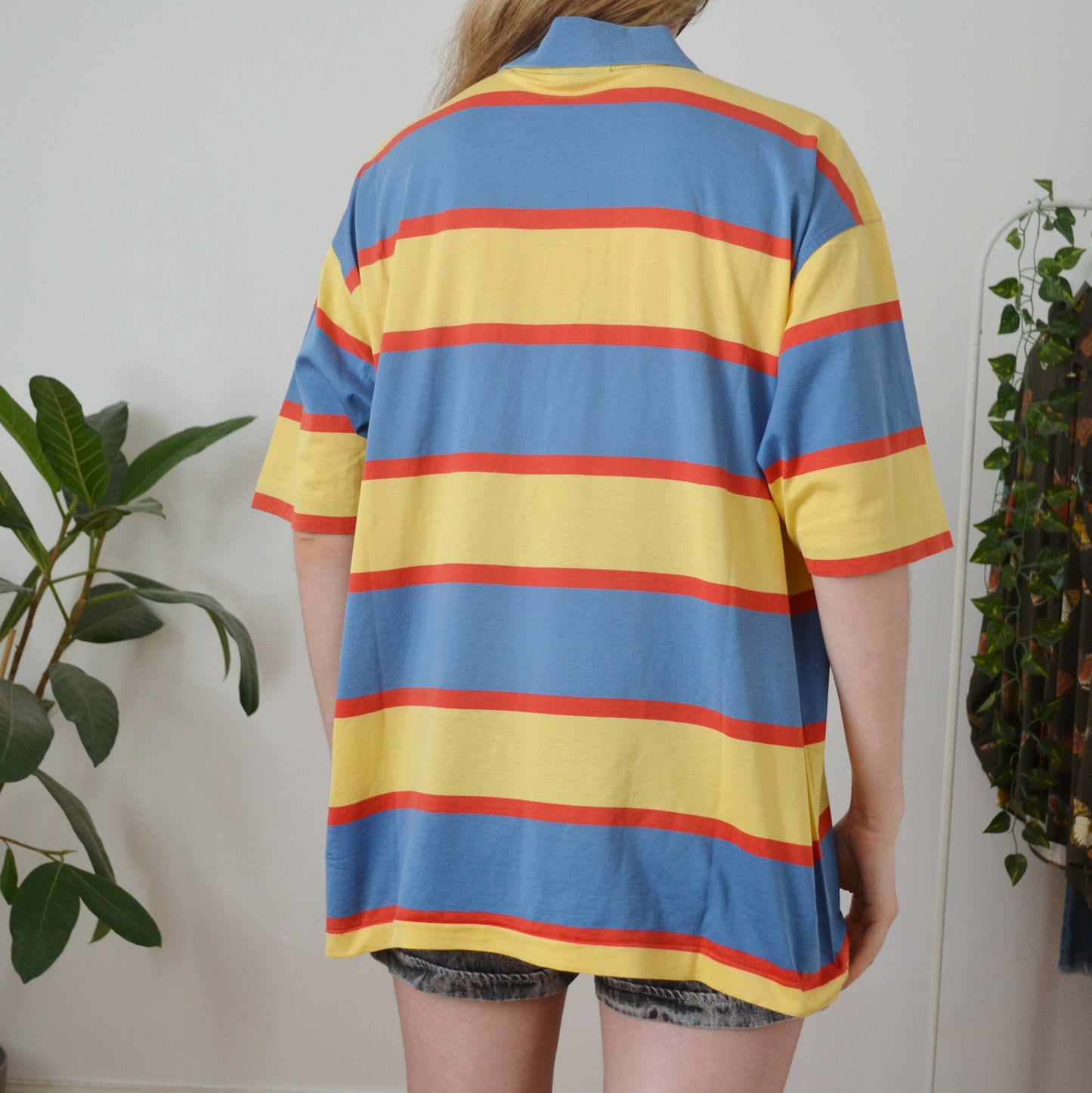 Vintage Stripe Polo Top 2XL