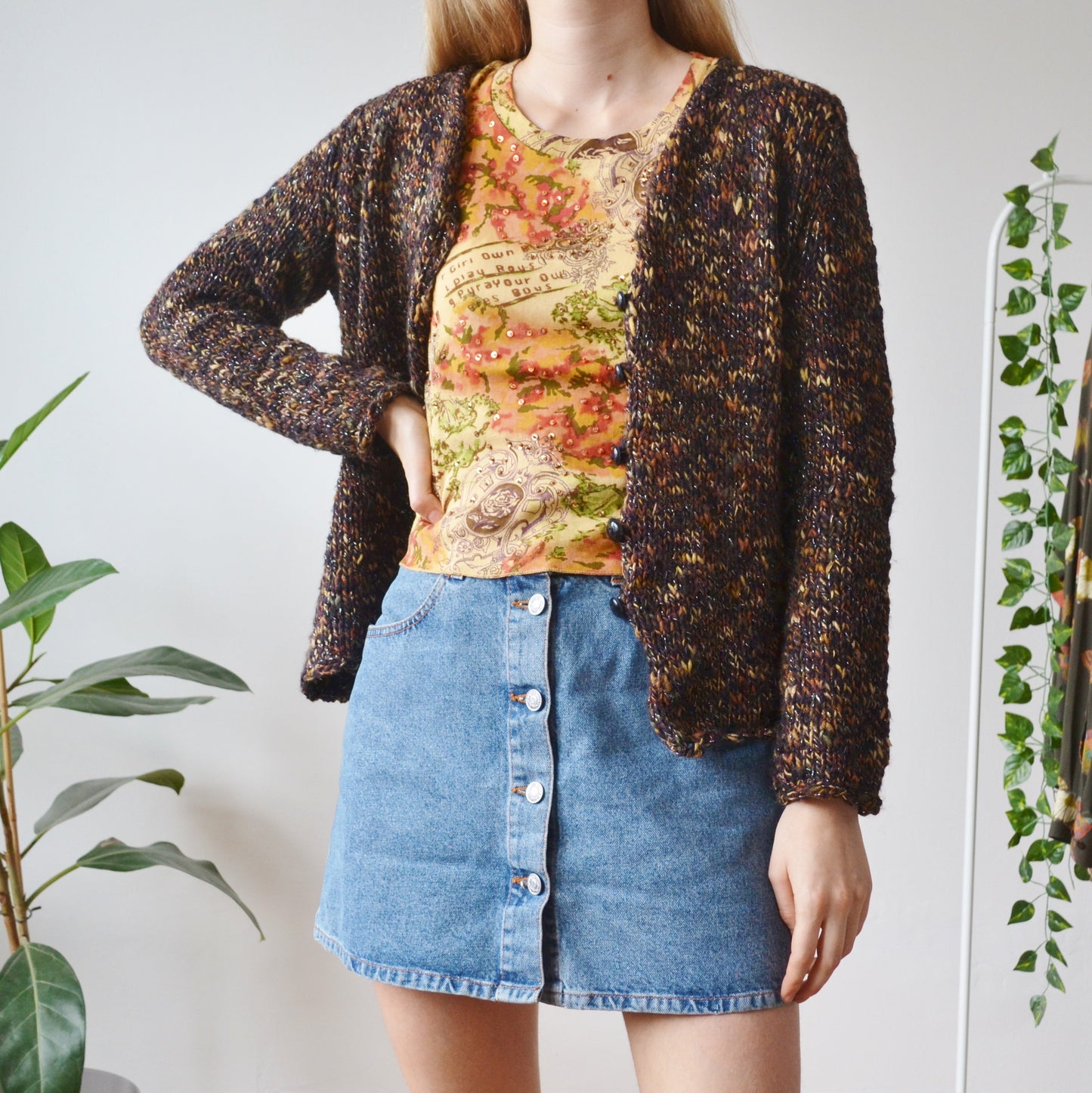Brown cardi M