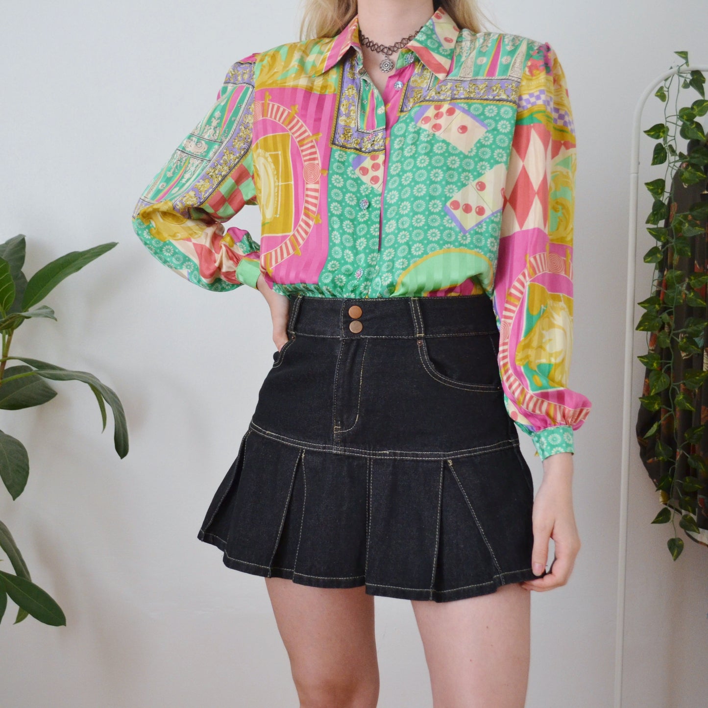 Vintage 80s Blouse M