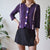 Purple cardigan