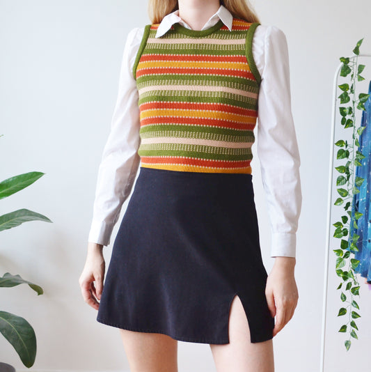Stripe sweater vest XS
