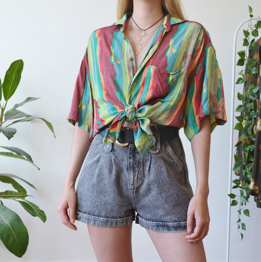 Colourful abstract shirt M