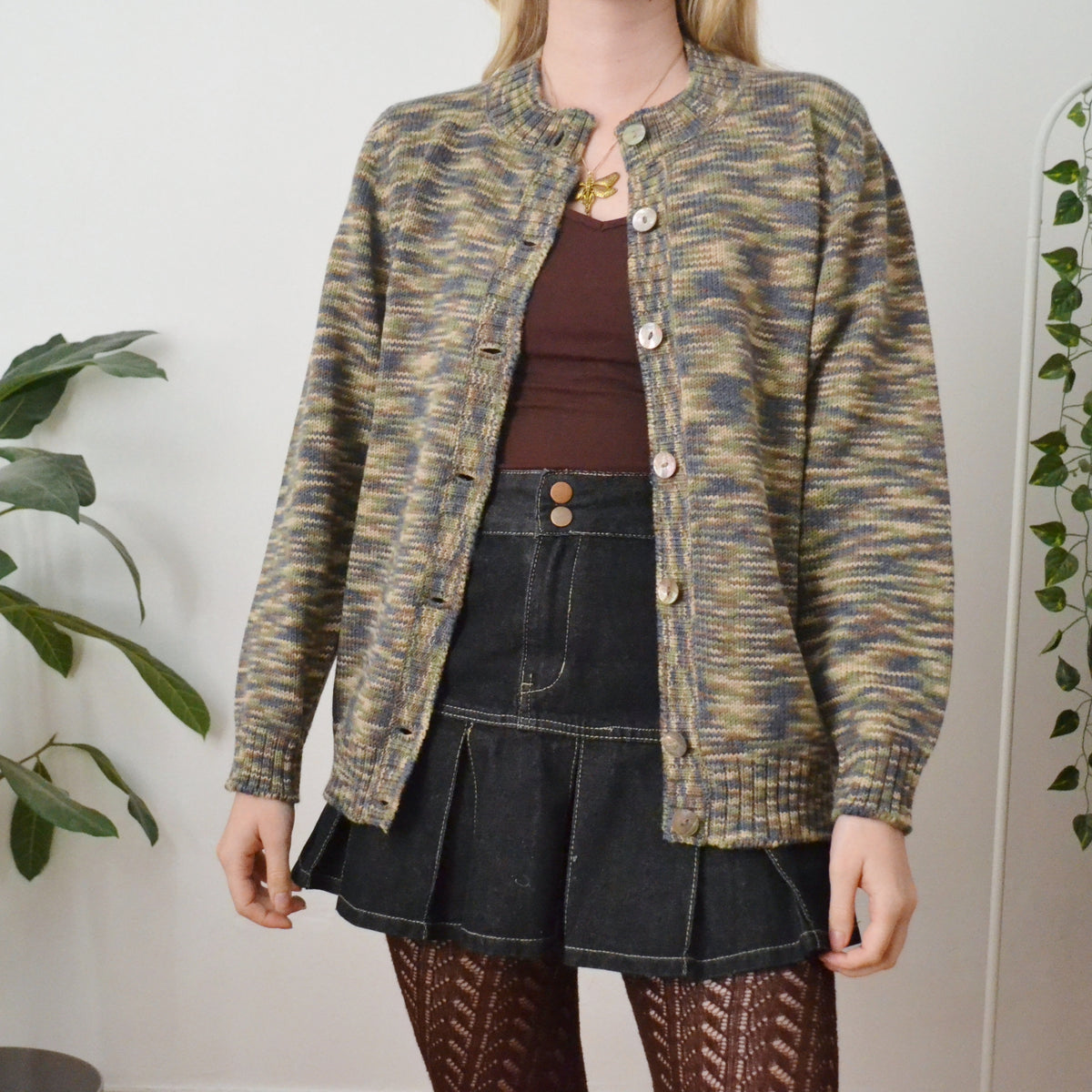 Vintage Forest Cardigan M