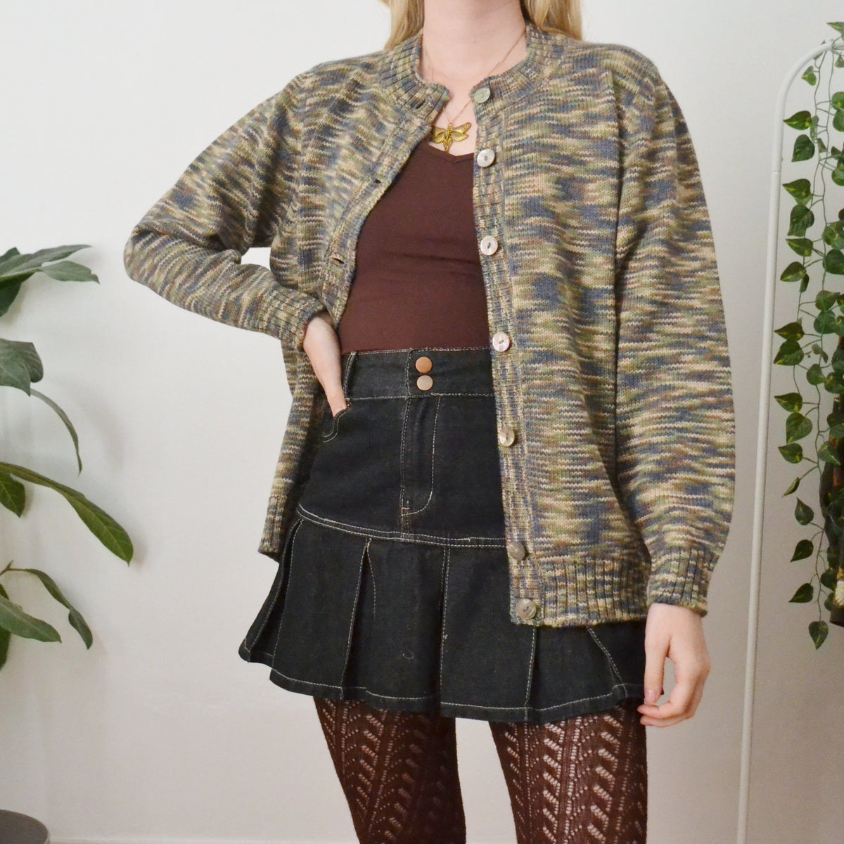 Vintage Forest Cardigan M