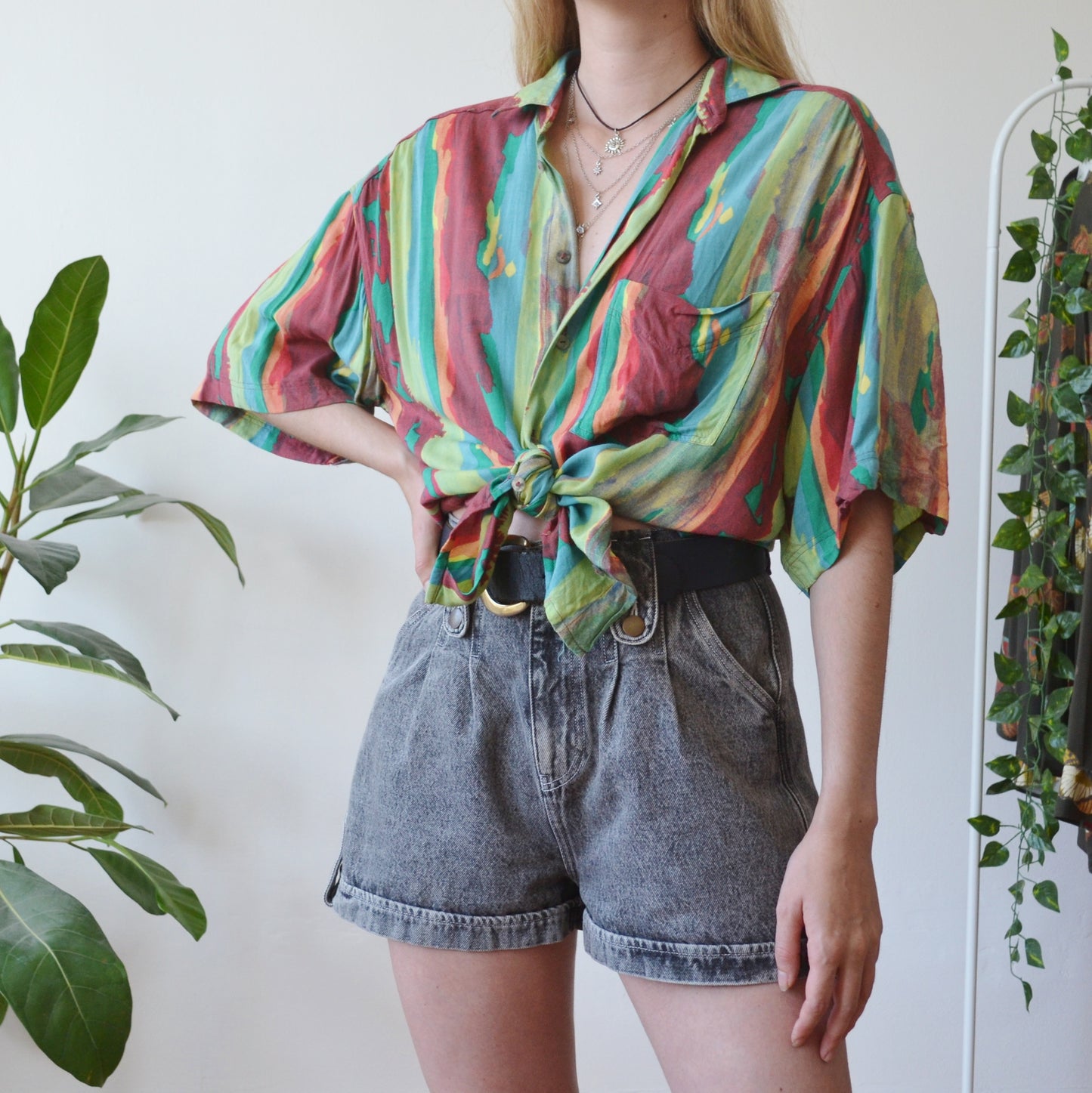 Colourful abstract shirt M