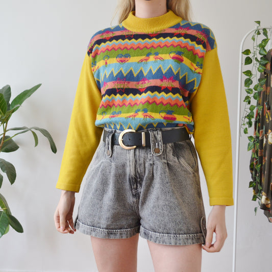 Vintage Colourful Jumper M