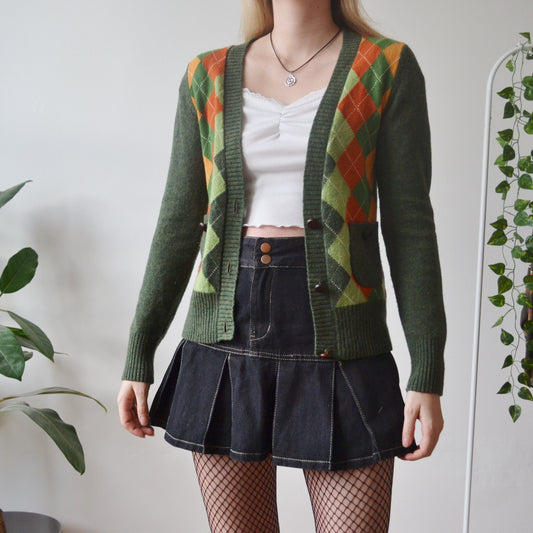 Argyle cardigan S