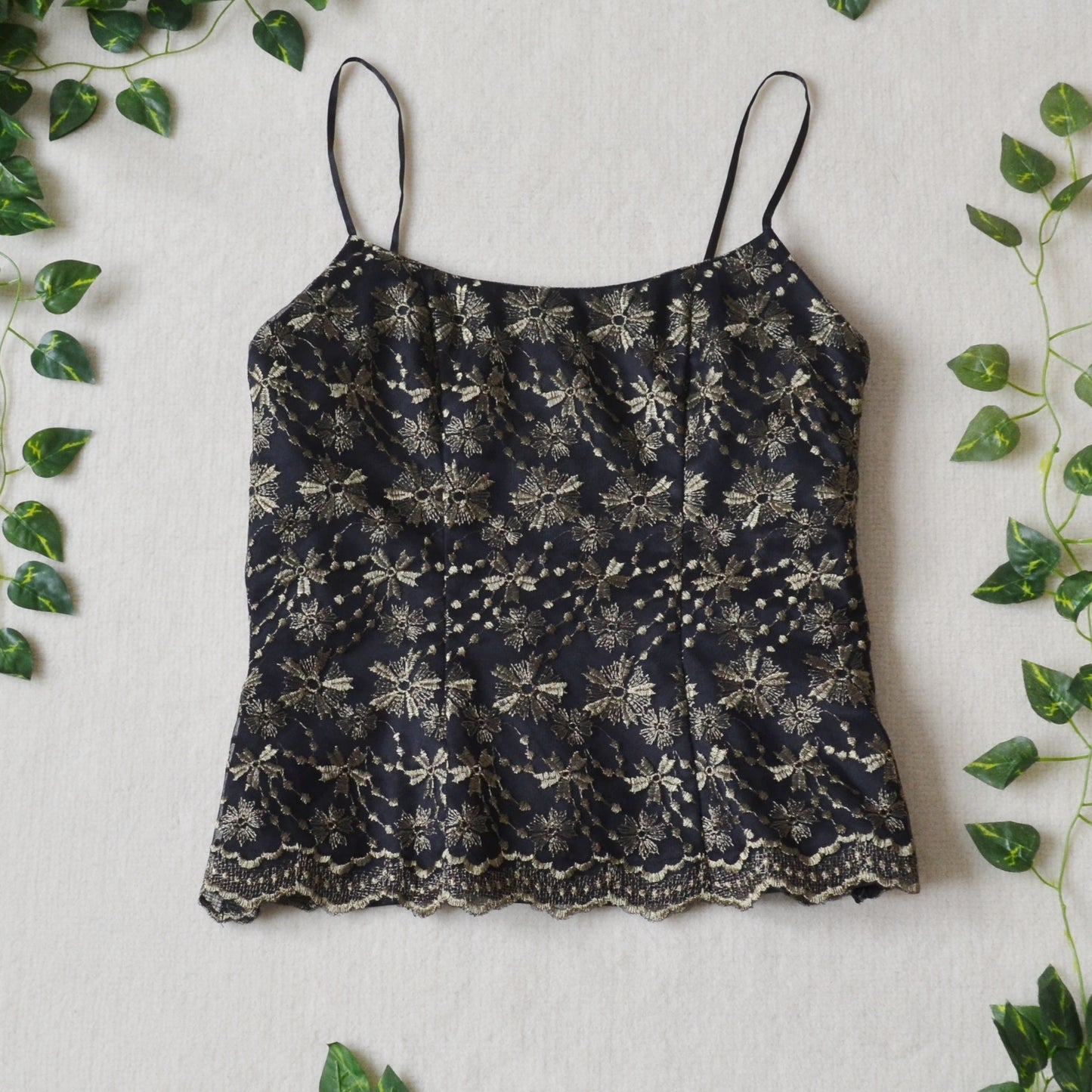 Embroidered cami top M