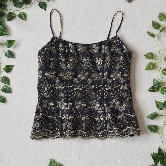 Embroidered cami top M