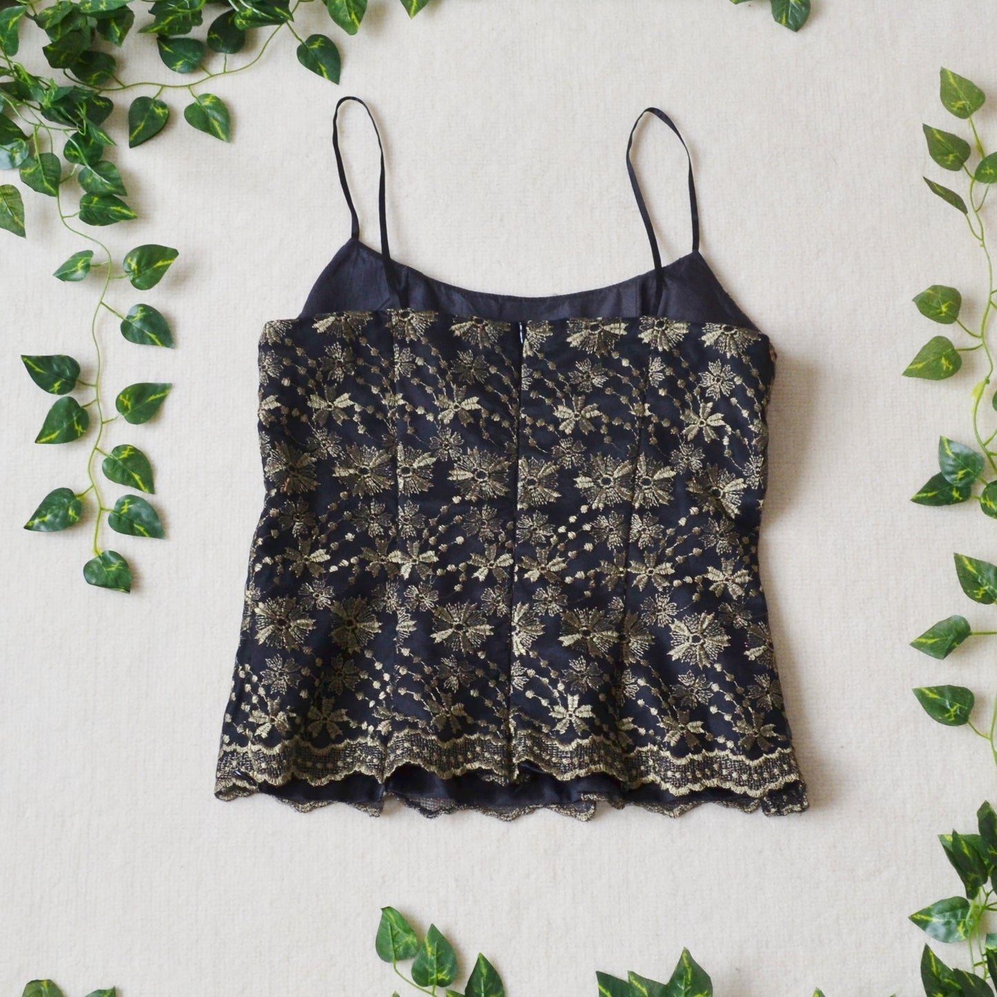 Embroidered cami top M