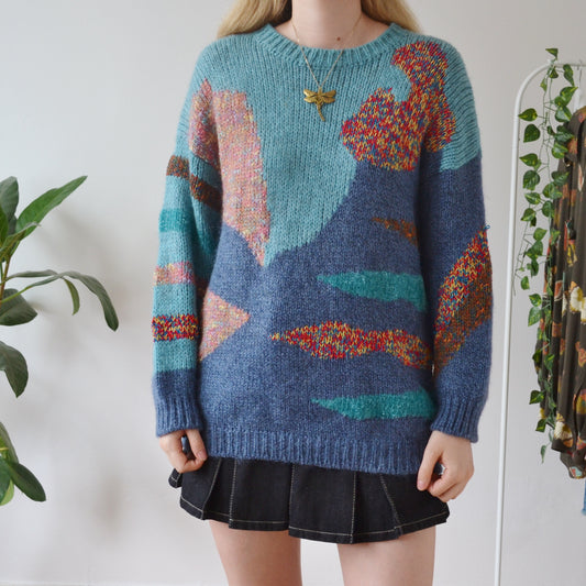 Vintage Abstract Jumper M