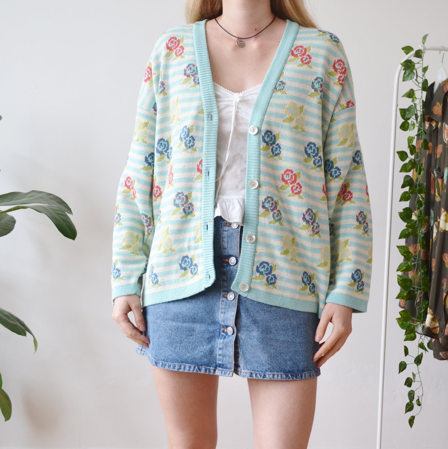 Flower cardigan L