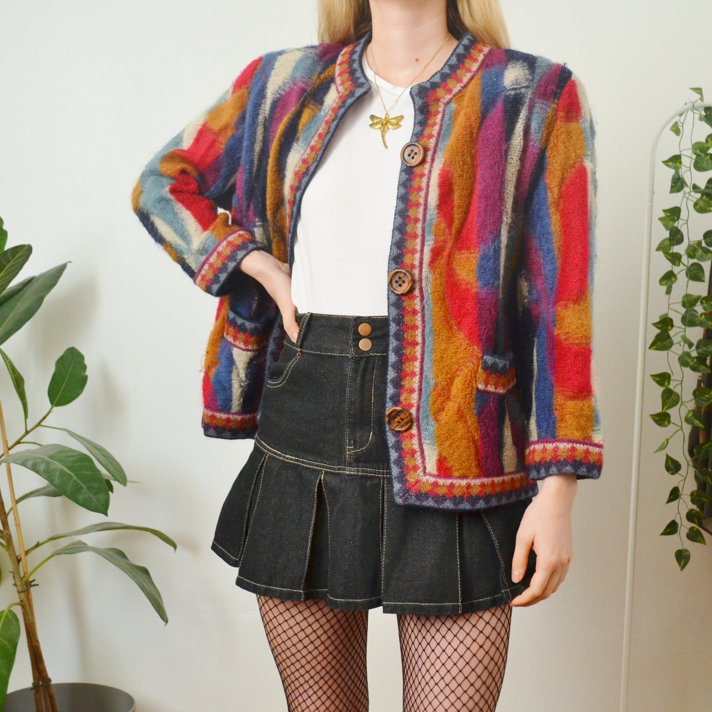 80s cardigan L