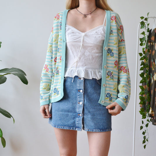 Flower cardigan L