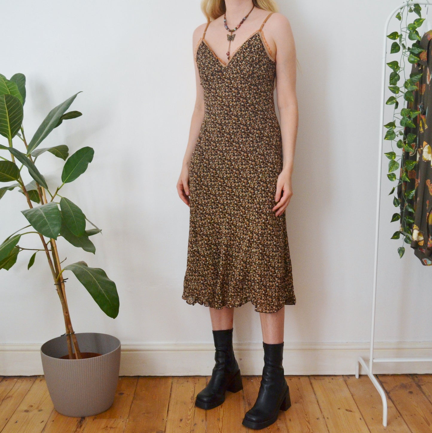 Vintage Floral Dress L