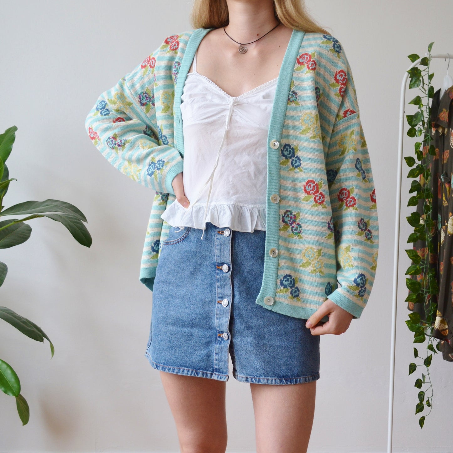 Flower cardigan L