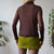 Vintage Brown Roll Neck Top S