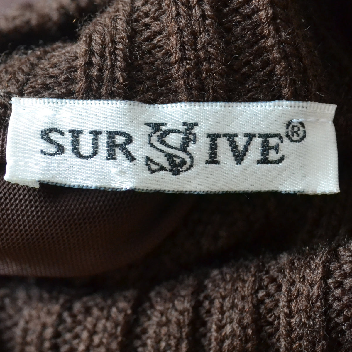 Vintage Brown Roll Neck Top S