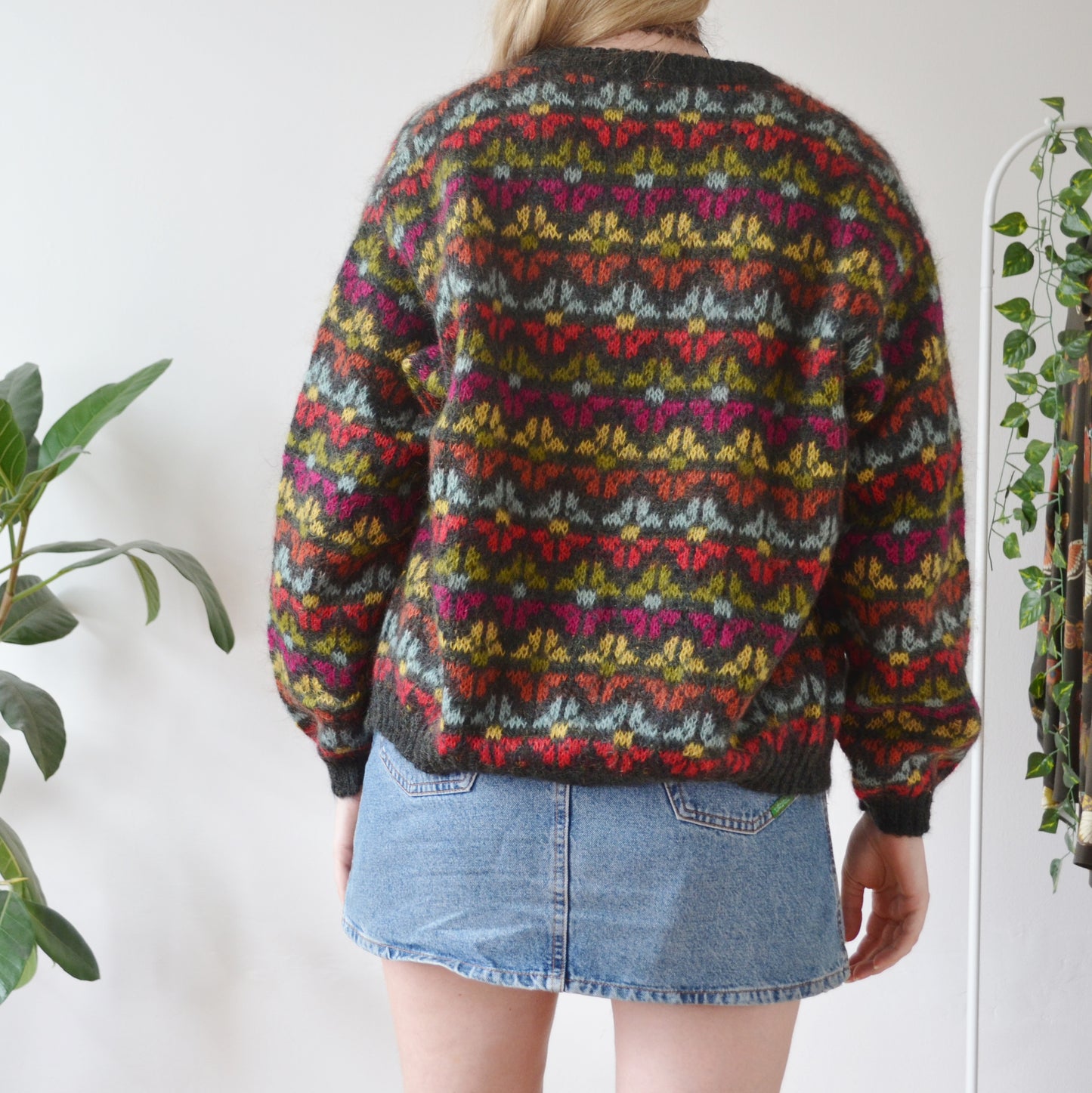 Vintage Colourful Cardigan M