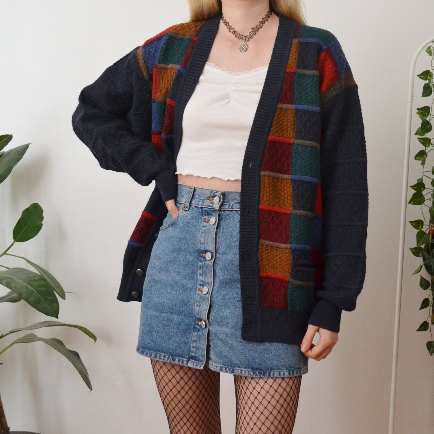Patchwork cardigan M