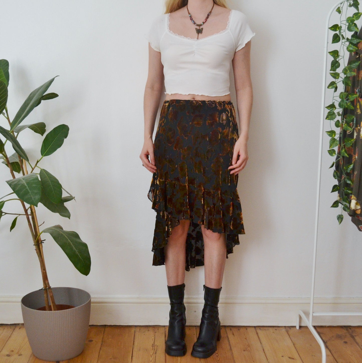 Vintage Drop Hem Skirt S