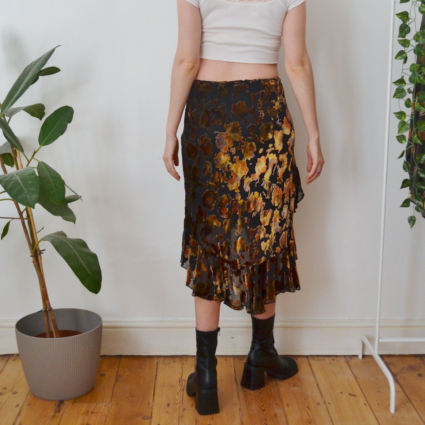 Vintage Drop Hem Skirt S