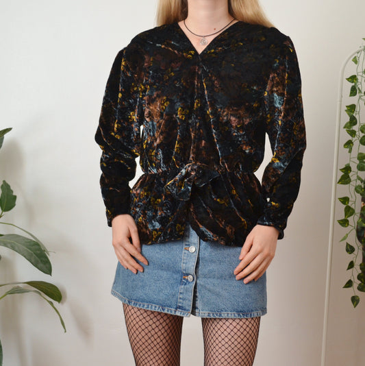 Velvet blouse M
