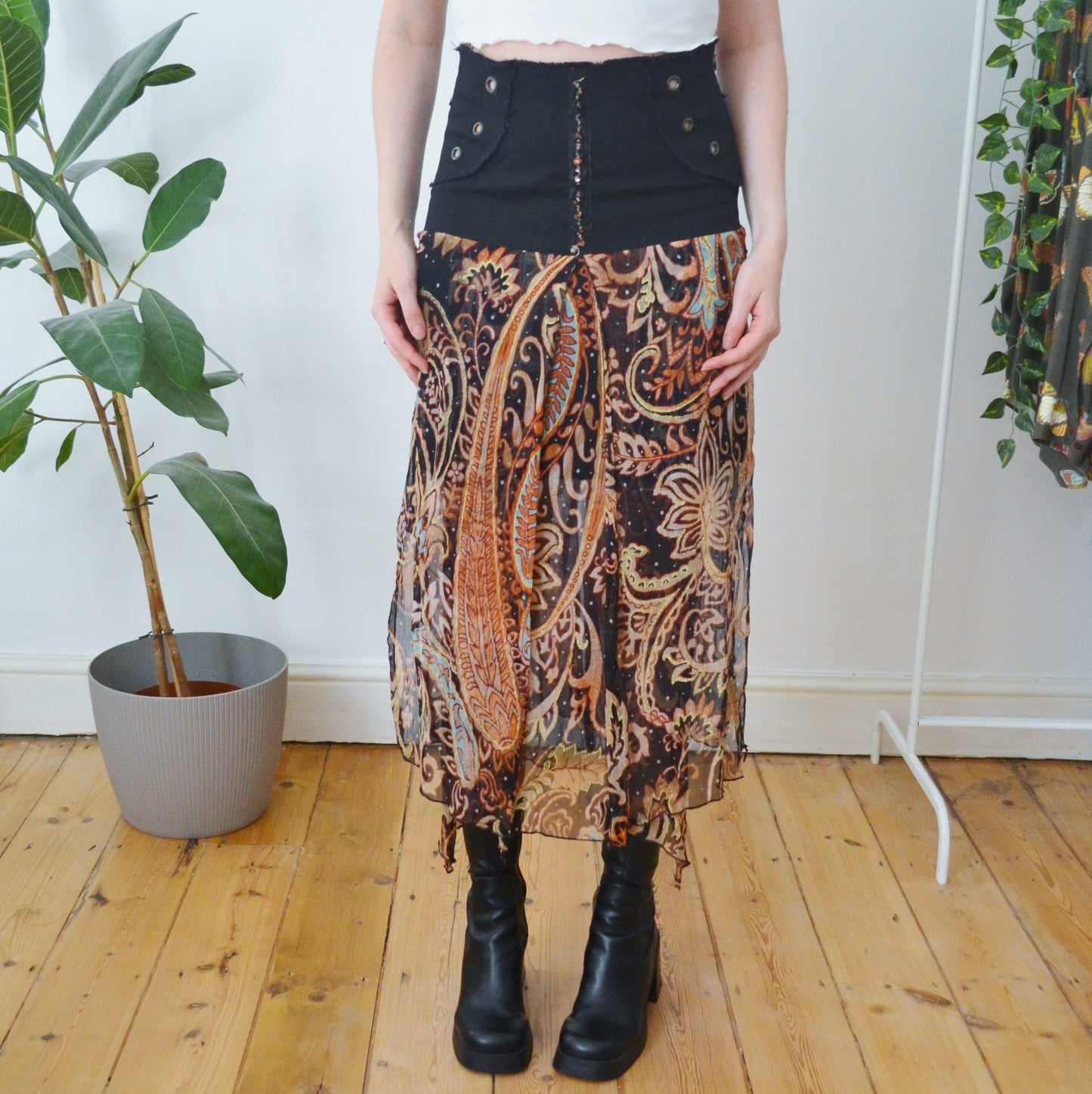 Vintage Paisley Skirt S