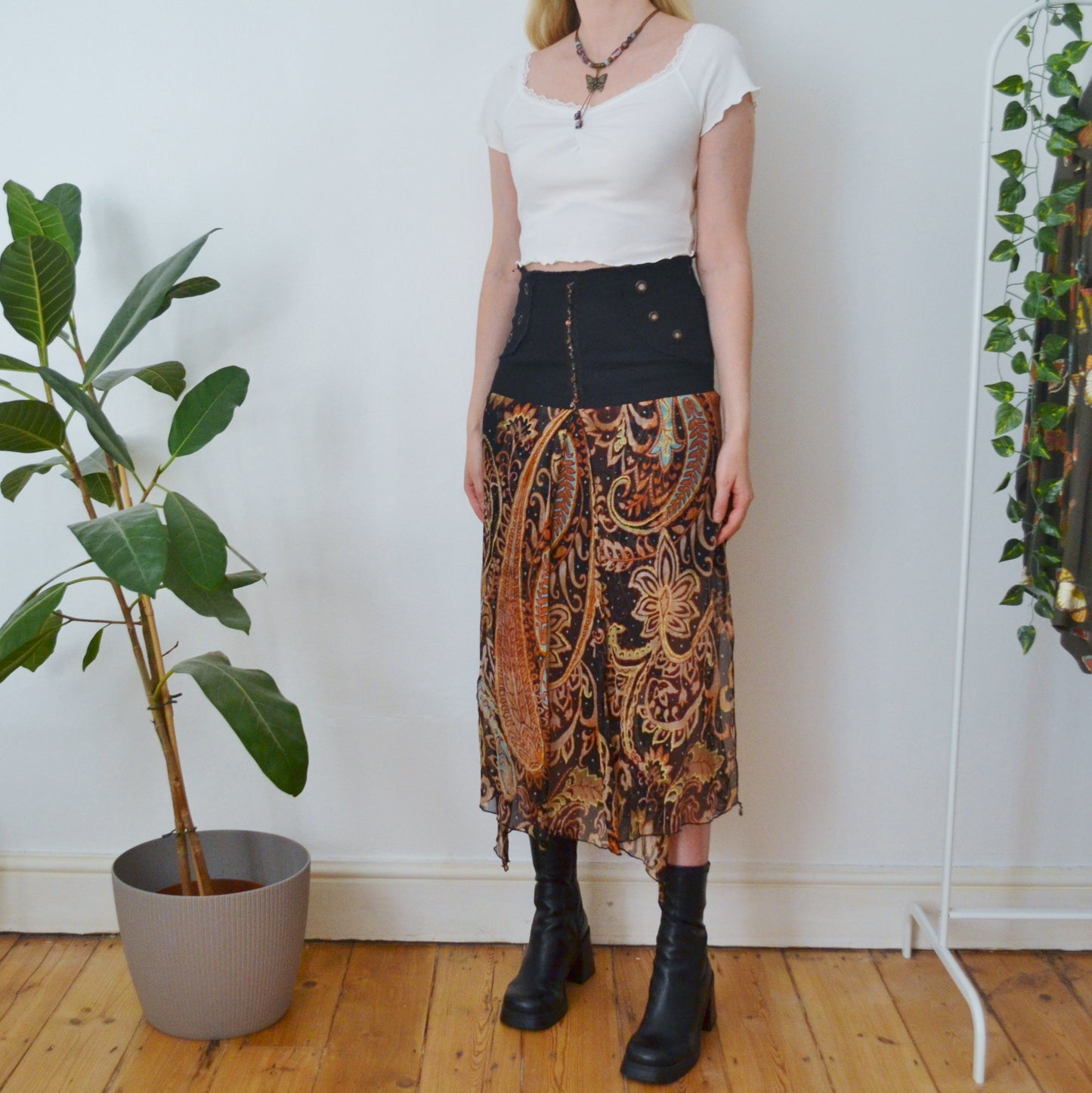 Vintage Paisley Skirt S
