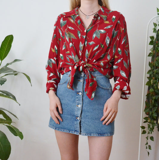 Leaf blouse XL