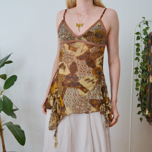 Vintage Boho Cami Top L