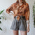 Vintage Abstract Floral Shirt M