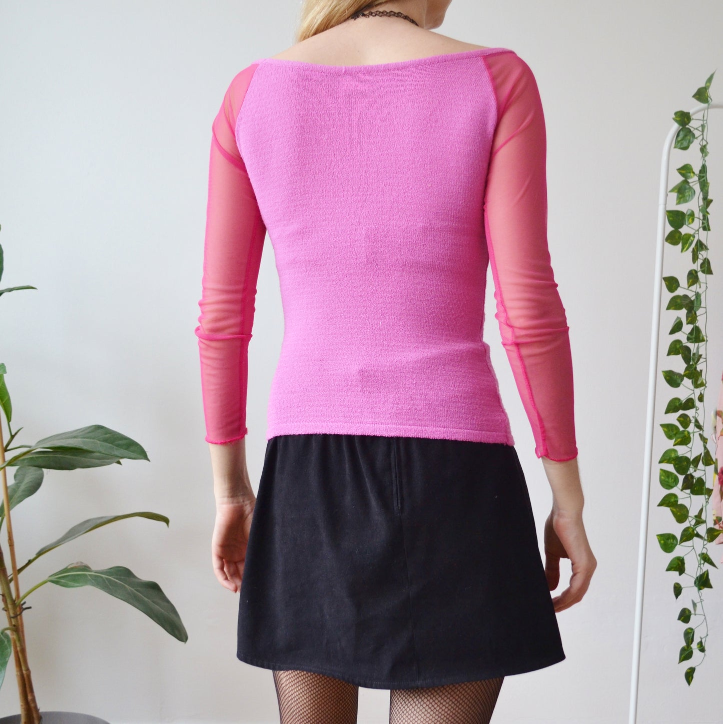 Mesh sleeve top XS