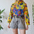 Vintage Floral Fleece M